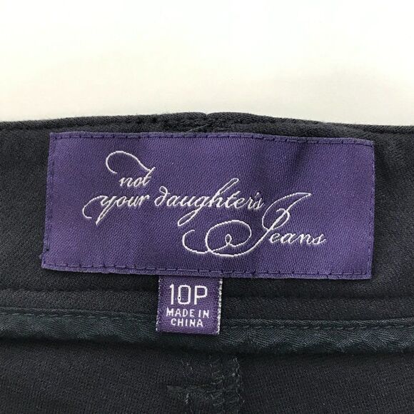 NYDJ Straight Leg Dress Pants Women's Size 10 Petite Gray Stretch Knit Mid Rise - Picture 10 of 14